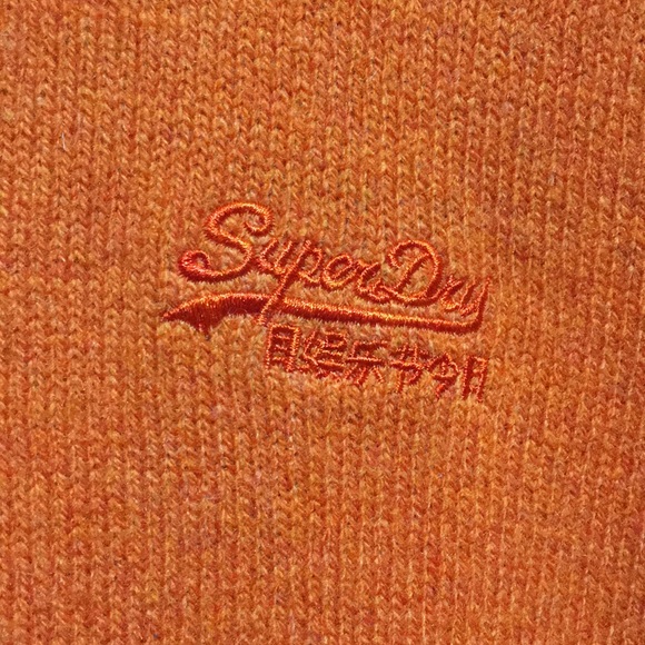 NWT Superdry men's Harrow Crew orange jumper L - Picture 2 of 11